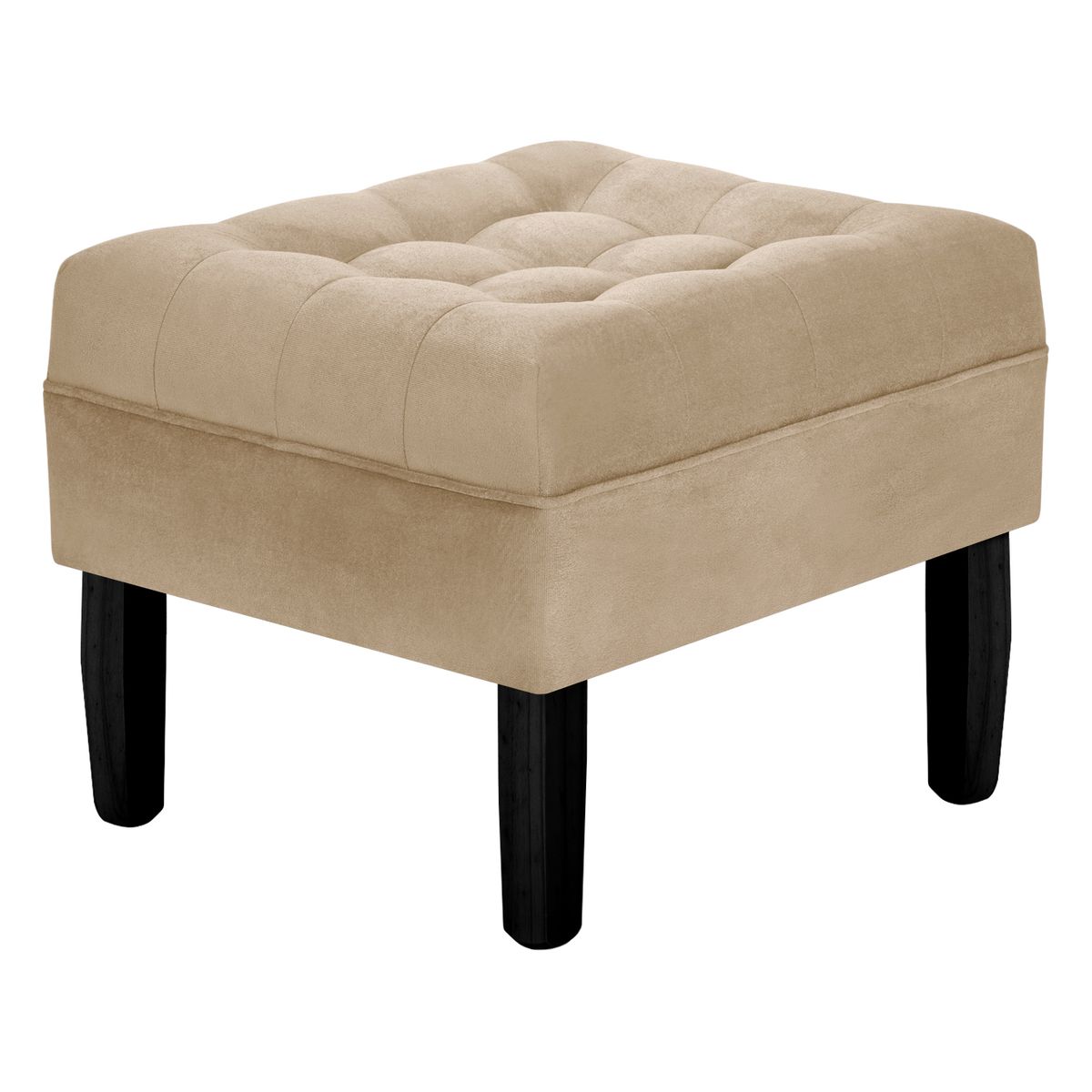 BODEVIR - Pouf Wood 1C Felpa 00 Beige.