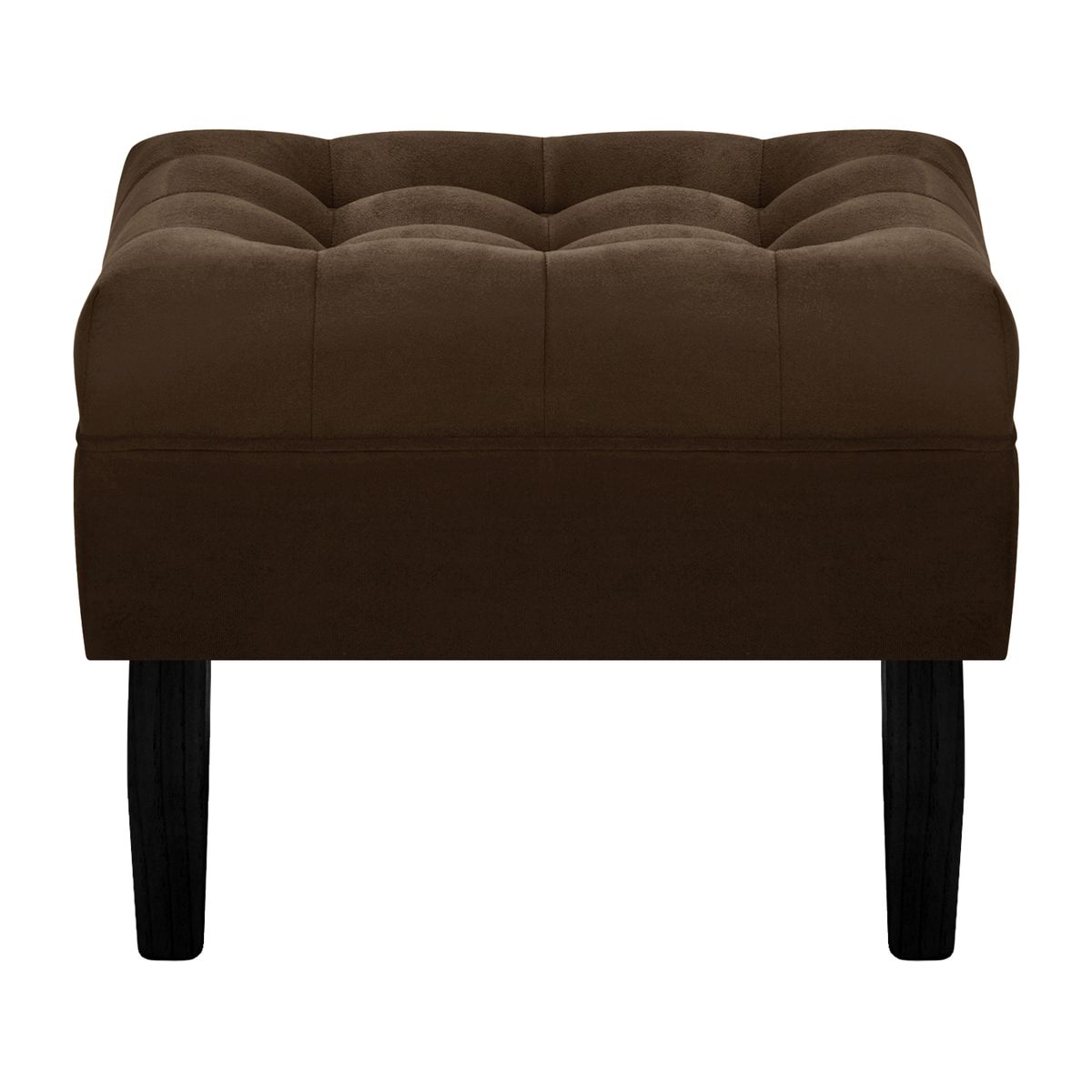 BODEVIR - Pouf Wood 1C Felpa 00 Chocolate