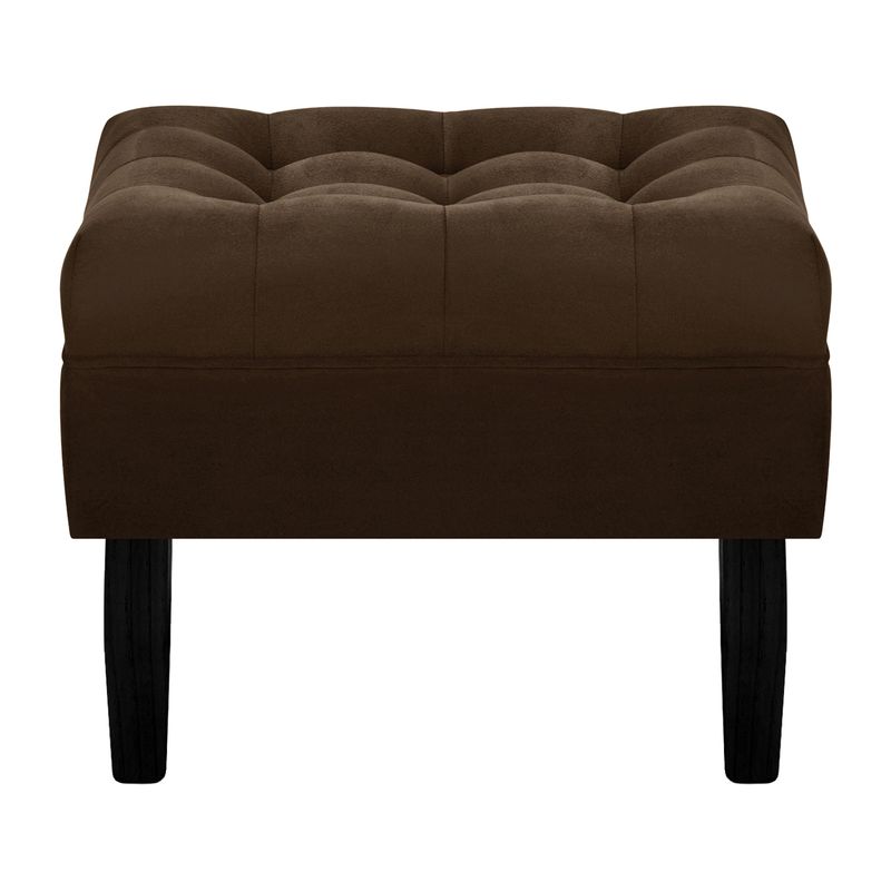 BODEVIR - Pouf Wood 1C Felpa 00 Chocolate