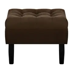 BODEVIR - Pouf Wood 1C Felpa 00 Chocolate