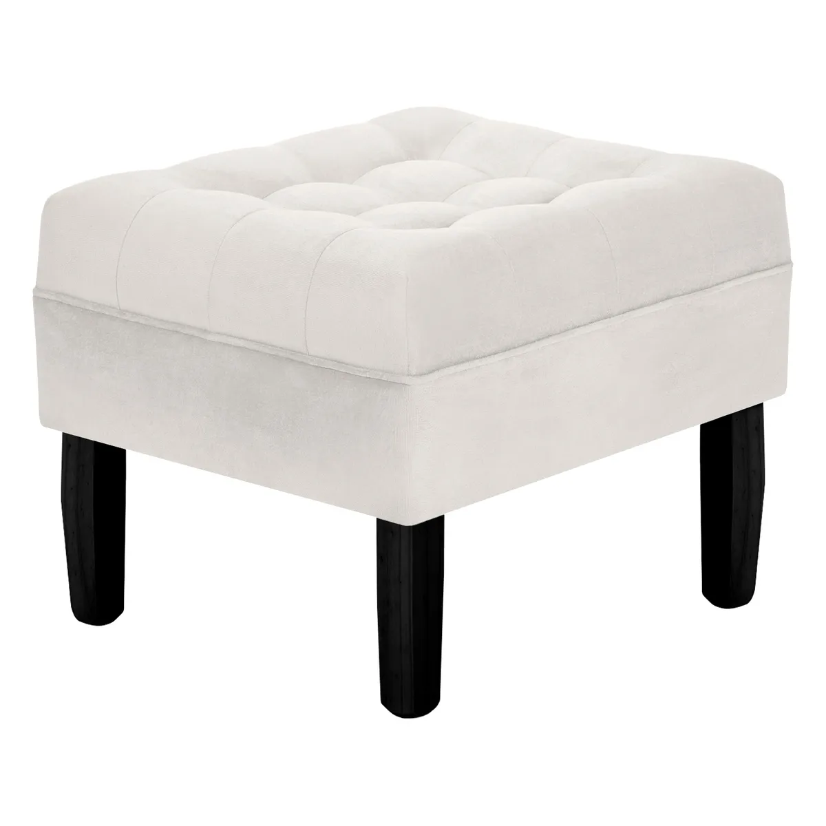 BODEVIR - Pouf Wood 1C Felpa 00 Crudo