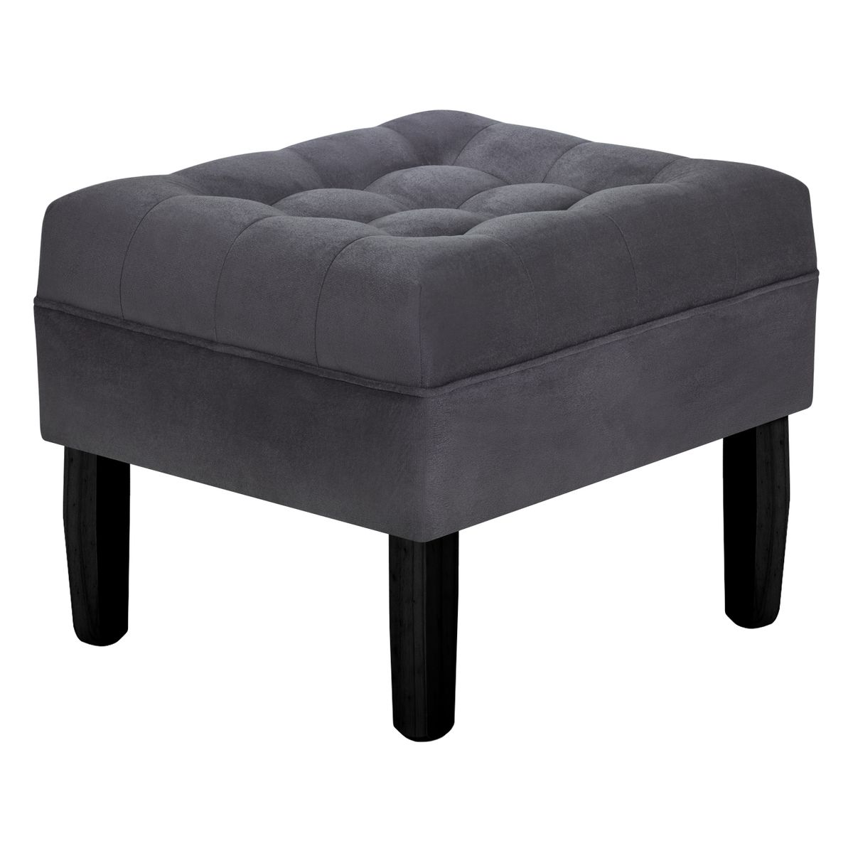 BODEVIR - Pouf Wood 1C Felpa 00 Gris