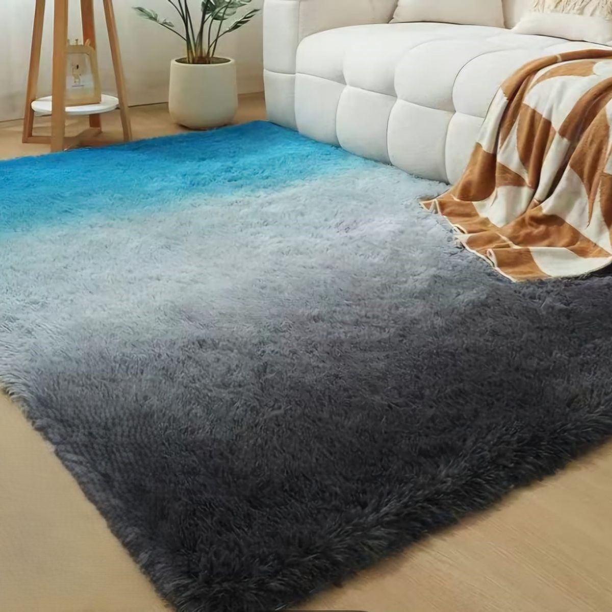 GENERICO - ALFOMBRAS PELO LARGO TIPO PELUCHE SUAVES PARA DECORACION DE HOGAR