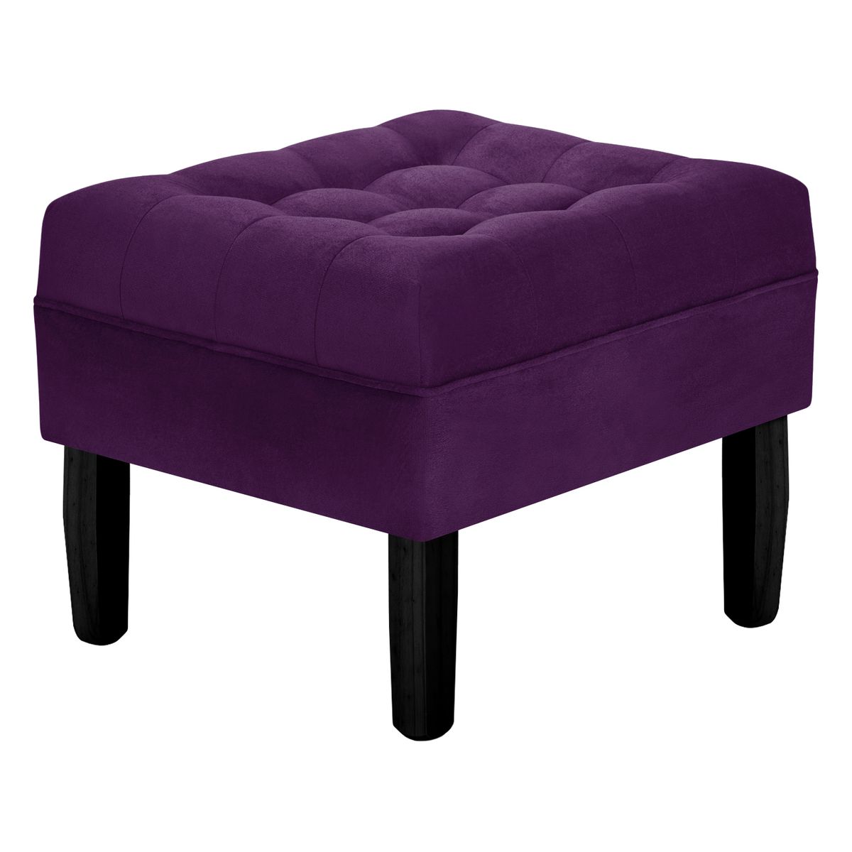 BODEVIR - Pouf Wood 1C Felpa 00 Morado