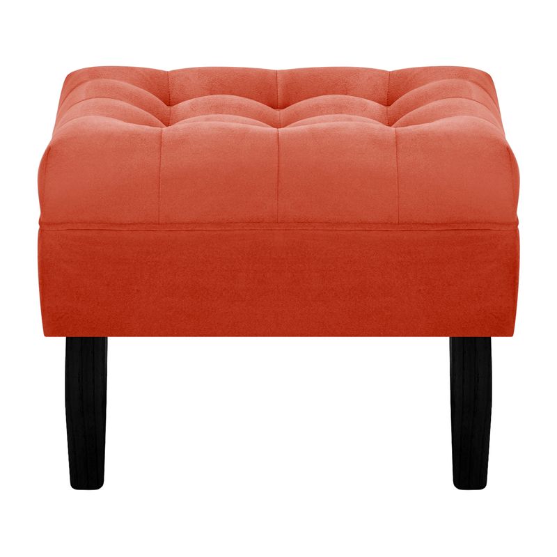 BODEVIR - Pouf Wood 1C Felpa 00 Naranjo