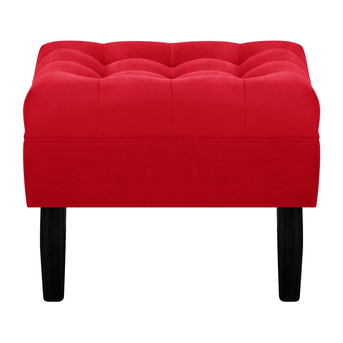 BODEVIR - Pouf Wood 1C Felpa 00 Rojo