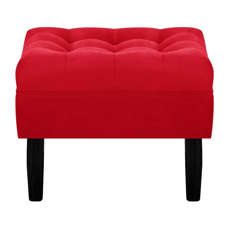 BODEVIR - Pouf Wood 1C Felpa 00 Rojo