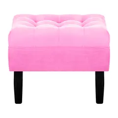 BODEVIR - Pouf Wood 1C Felpa 00 Rosado