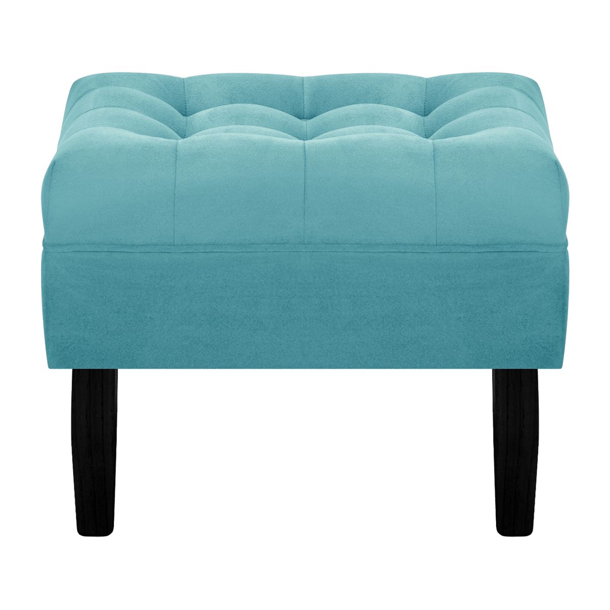 BODEVIR - Pouf Wood 1C Felpa 00 Turquesa