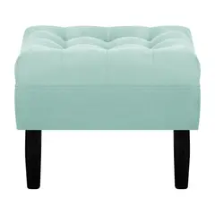 BODEVIR - Pouf Wood 1C Felpa 00 Verde Agua
