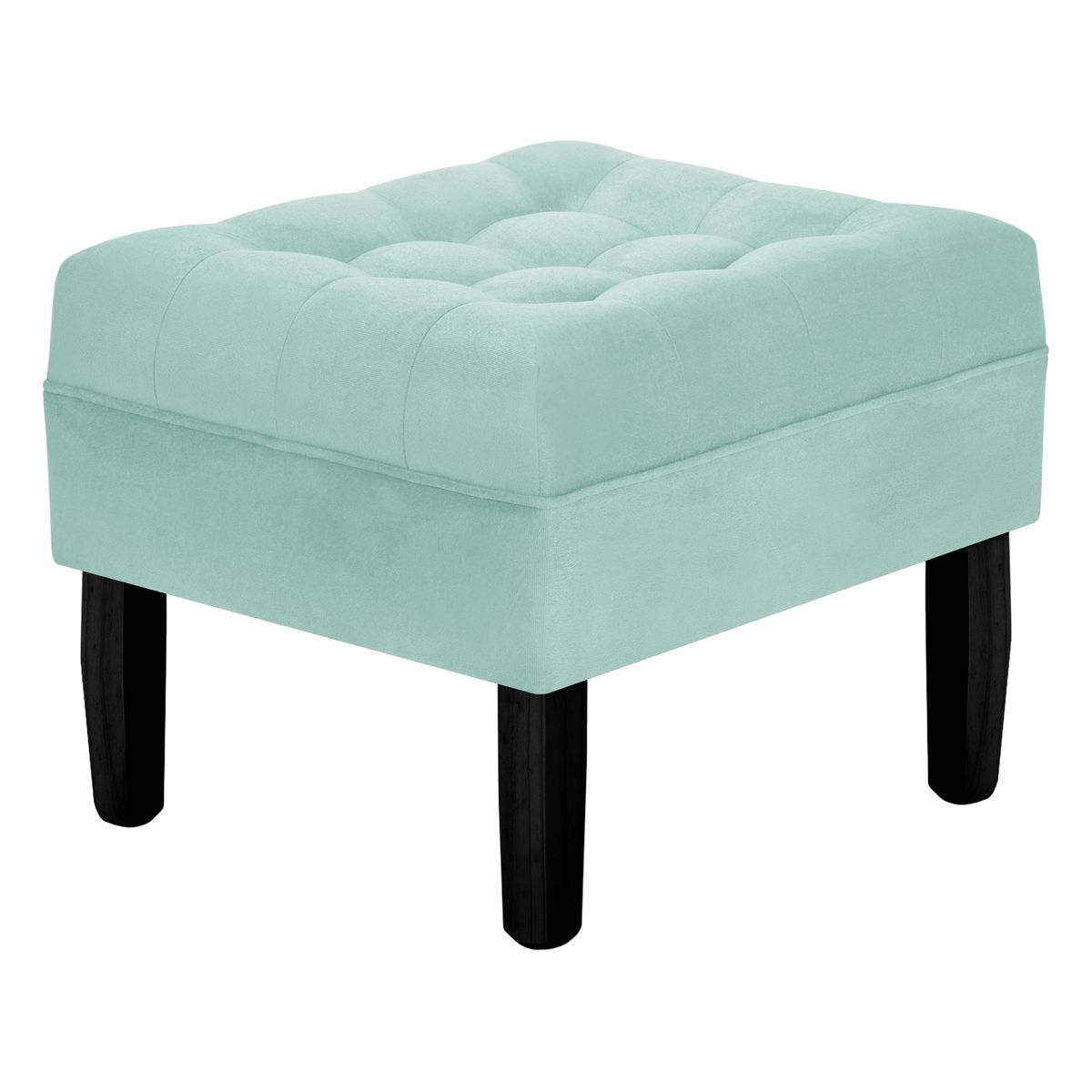 BODEVIR - Pouf Wood 1C Felpa 00 Verde Agua