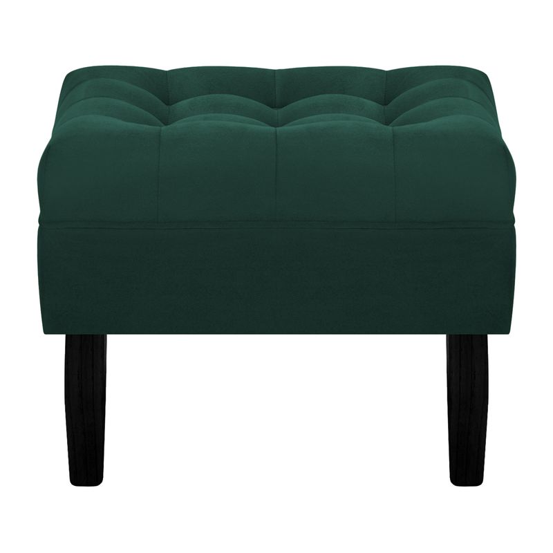 BODEVIR - Pouf Wood 1C Felpa 00 Verde Botella
