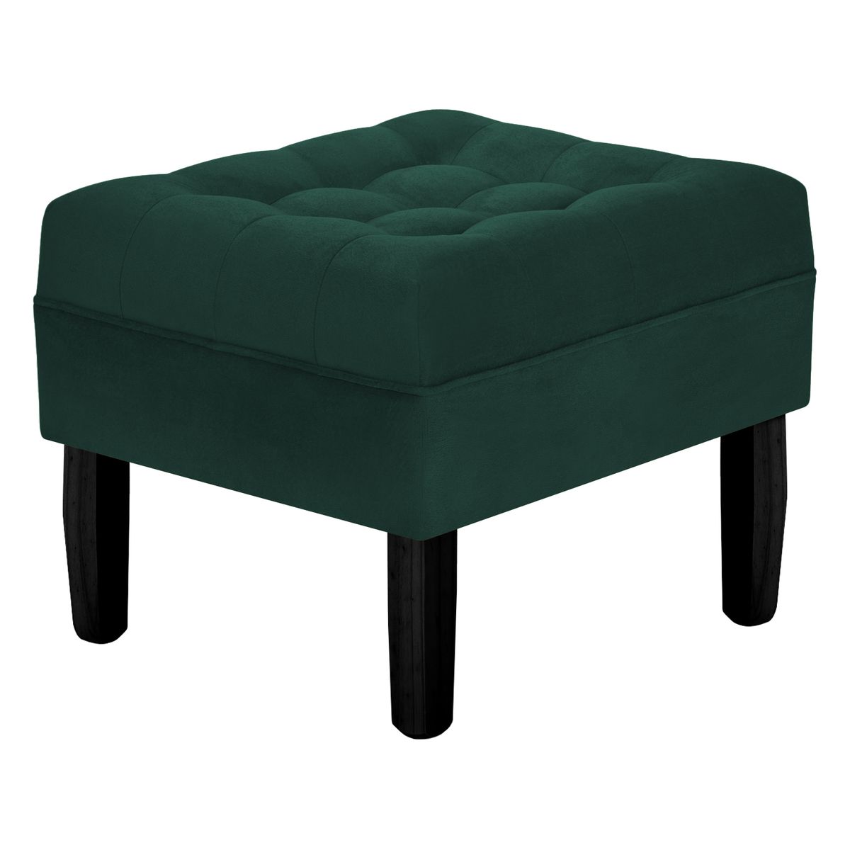 BODEVIR - Pouf Wood 1C Felpa 00 Verde Botella