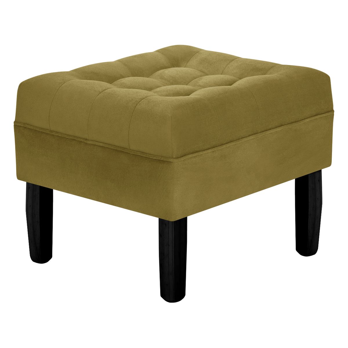 BODEVIR - Pouf Wood 1C Felpa 00 Verde Musgo