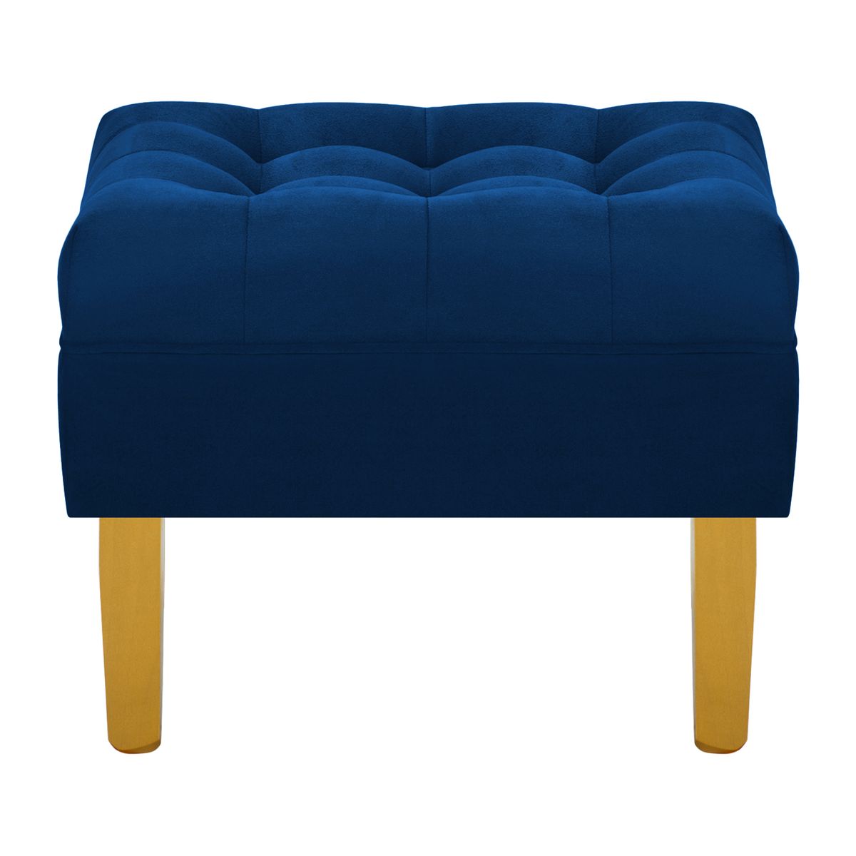 BODEVIR - Pouf Wood 1C Felpa 01 Azul Marino