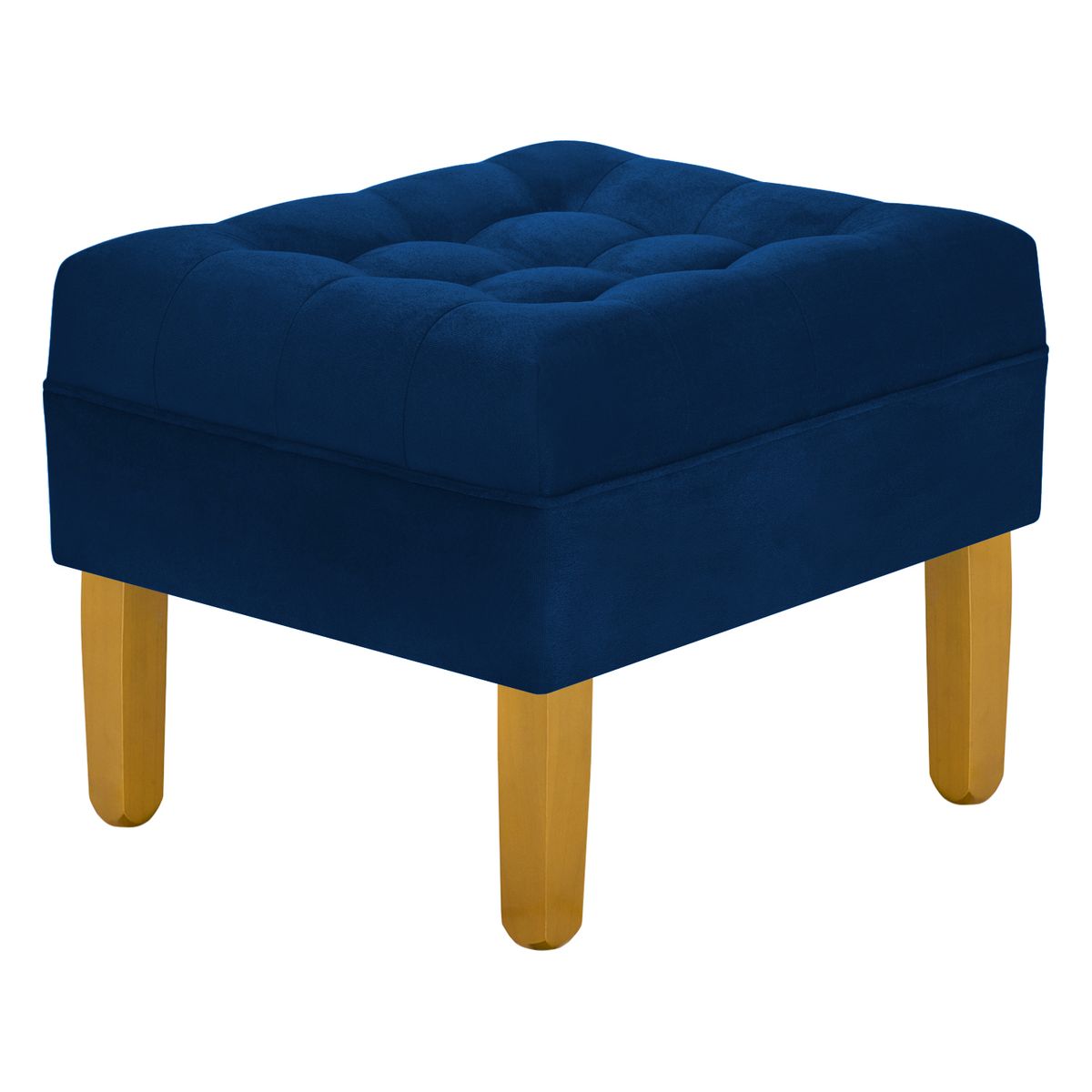 BODEVIR - Pouf Wood 1C Felpa 01 Azul Marino