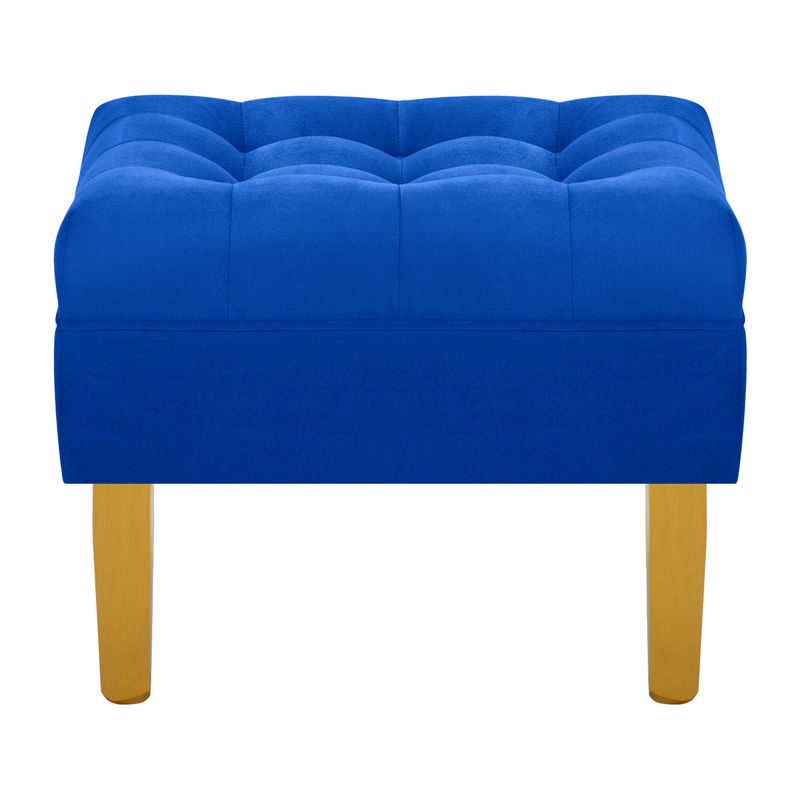 BODEVIR - Pouf Wood 1C Felpa 01 Azul Rey