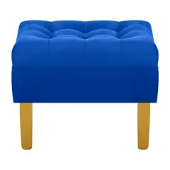 BODEVIR - Pouf Wood 1C Felpa 01 Azul Rey