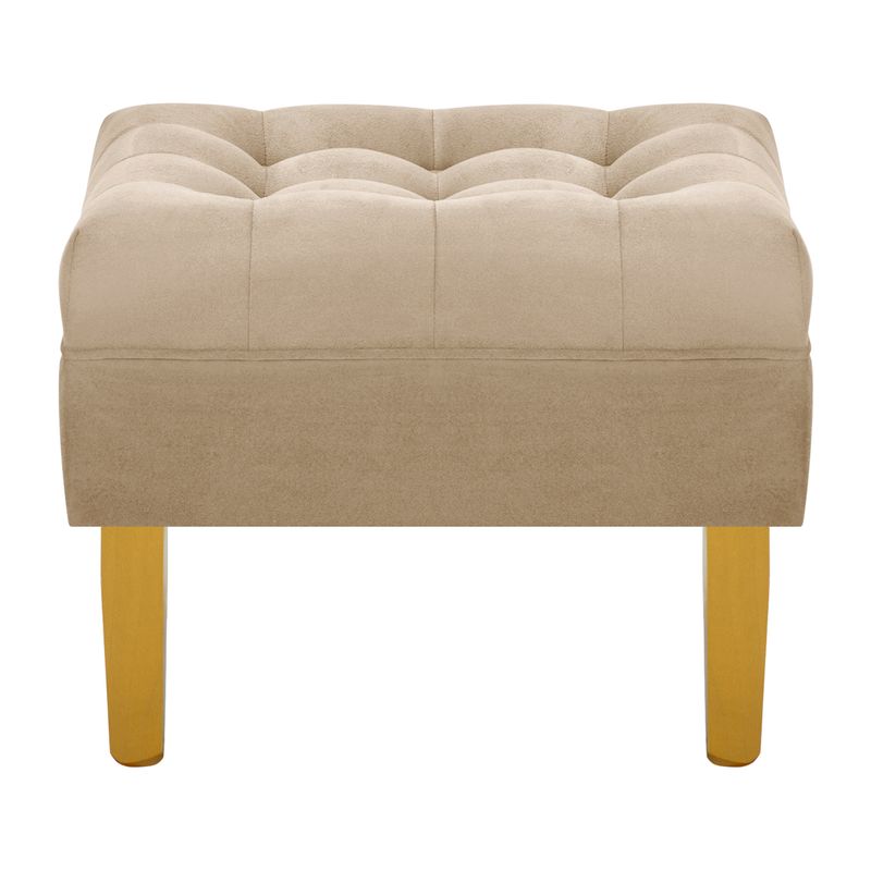 BODEVIR - Pouf Wood 1C Felpa 01 Beige