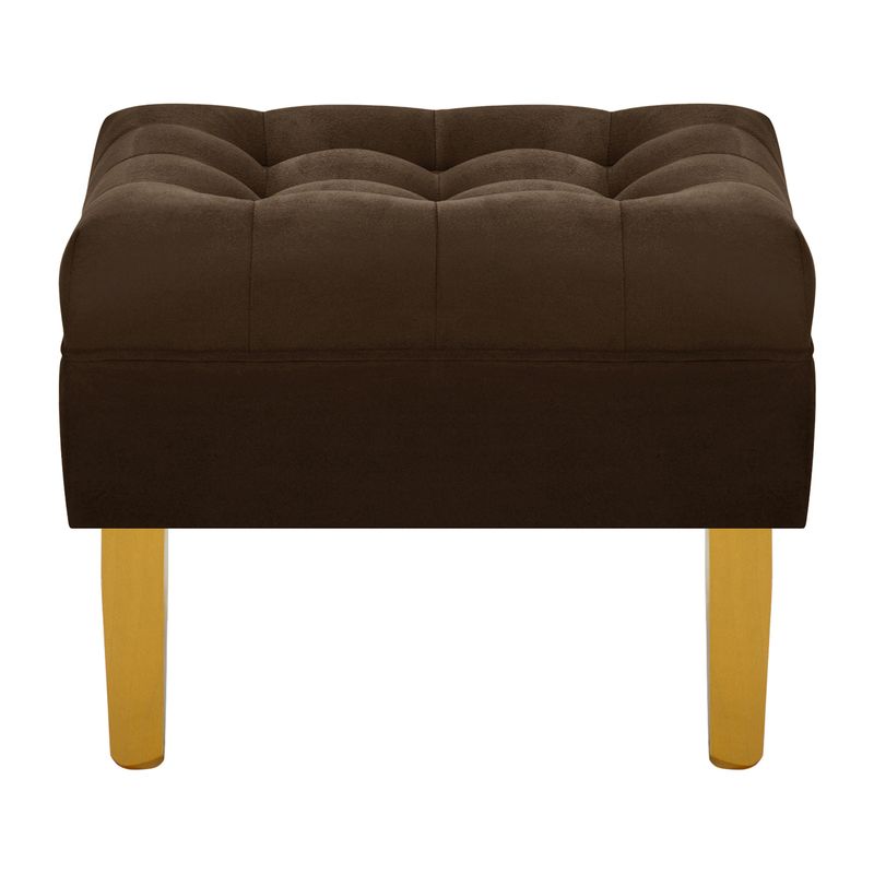 BODEVIR - Pouf Wood 1C Felpa 01 Chocolate