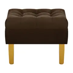 BODEVIR - Pouf Wood 1C Felpa 01 Chocolate