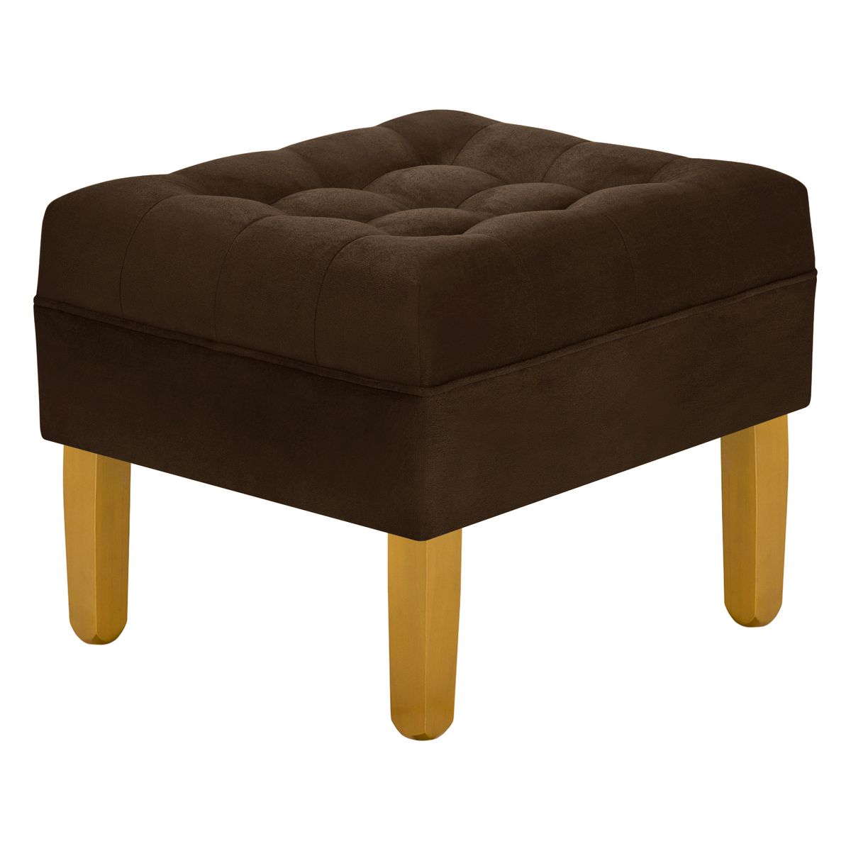 BODEVIR - Pouf Wood 1C Felpa 01 Chocolate