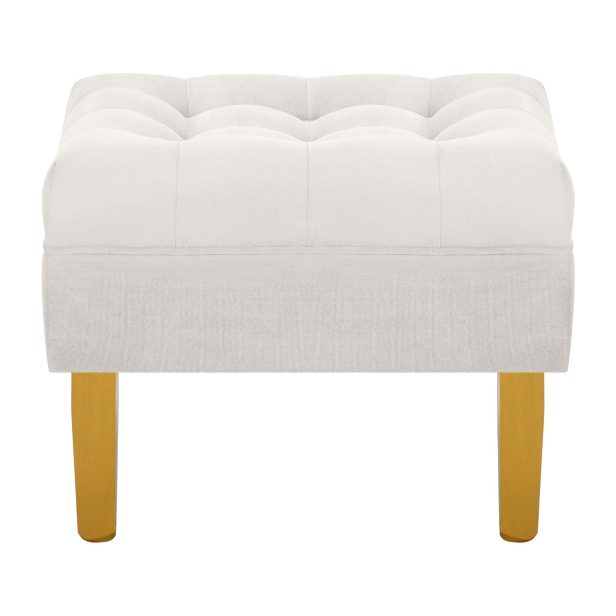 BODEVIR - Pouf Wood 1C Felpa 01 Crudo