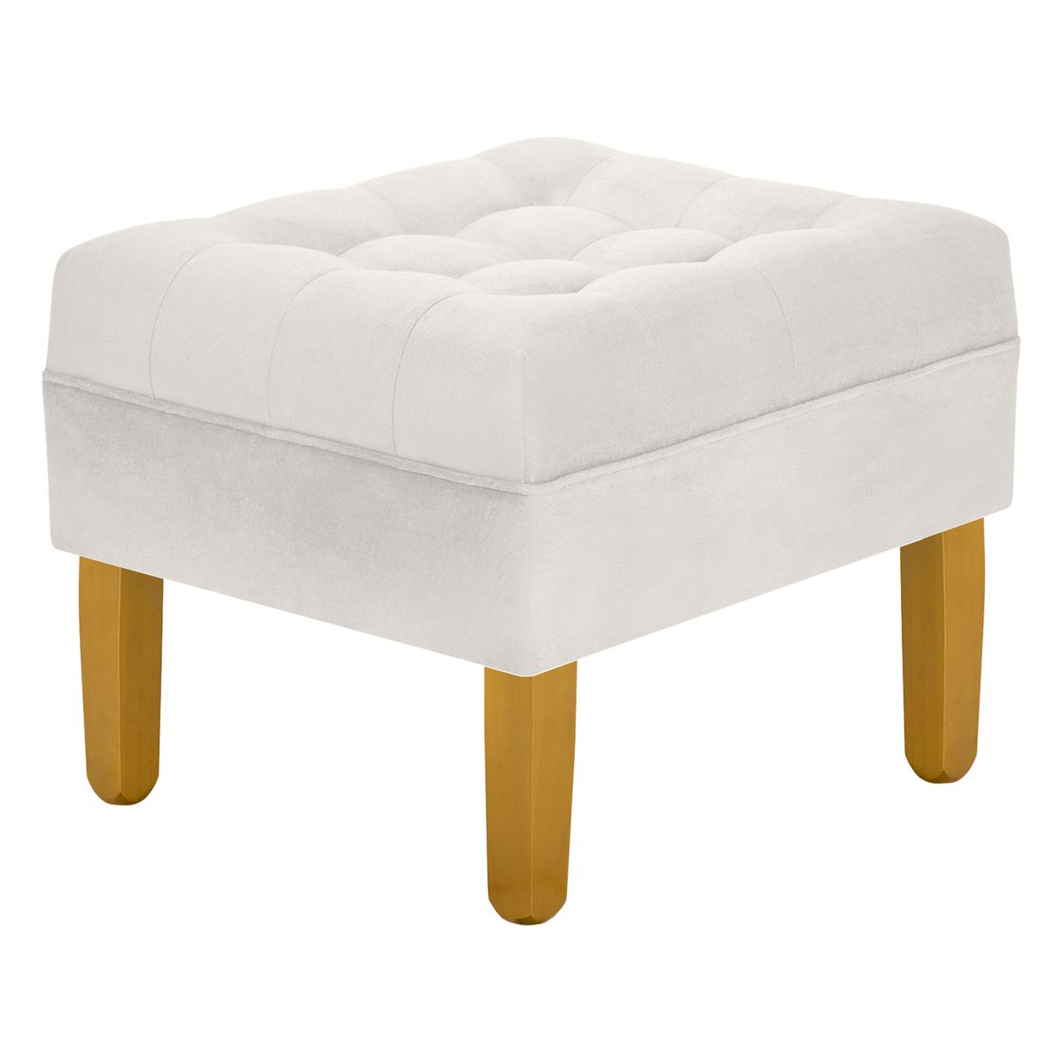 BODEVIR - Pouf Wood 1C Felpa 01 Crudo