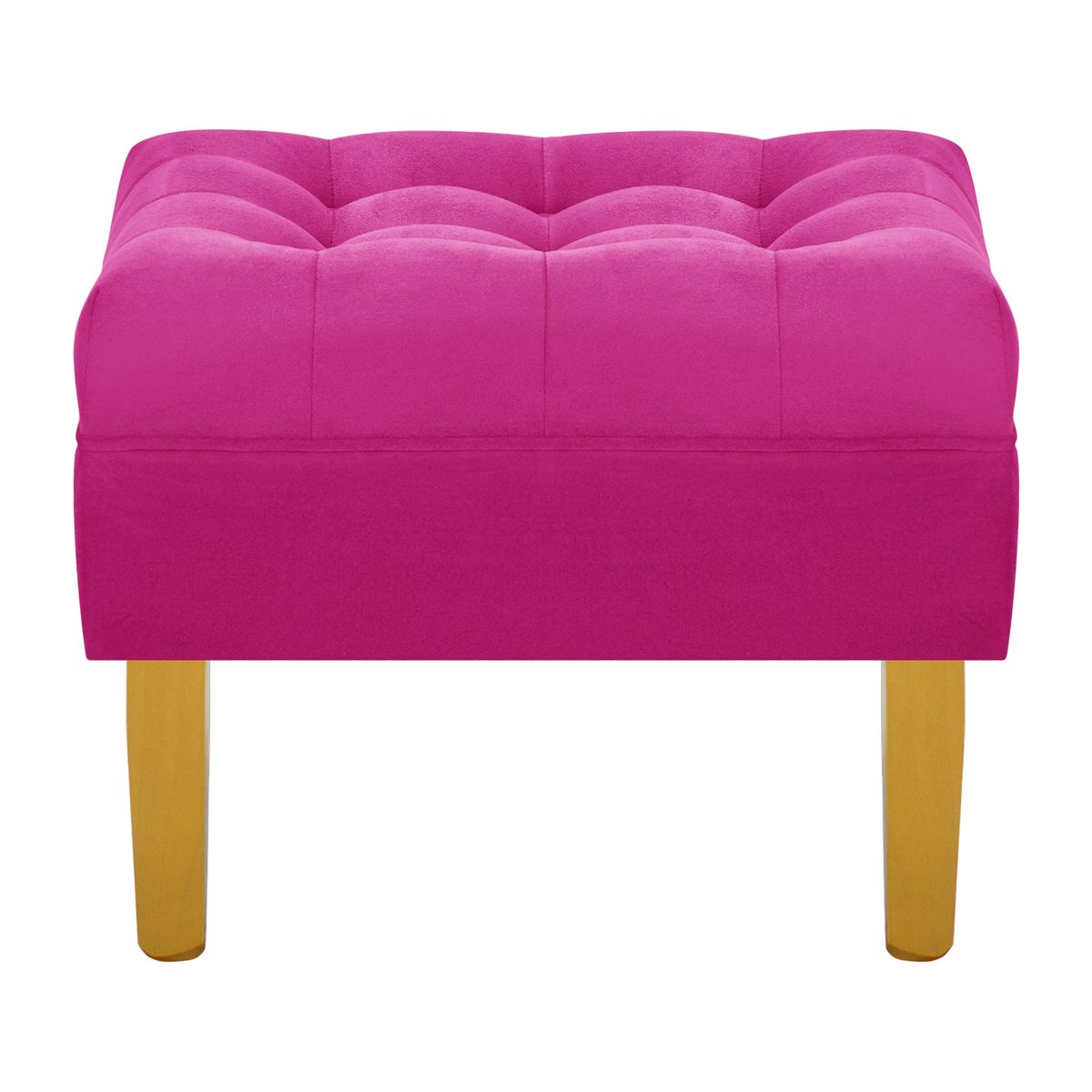 BODEVIR - Pouf Wood 1C Felpa 01 Fucsia.