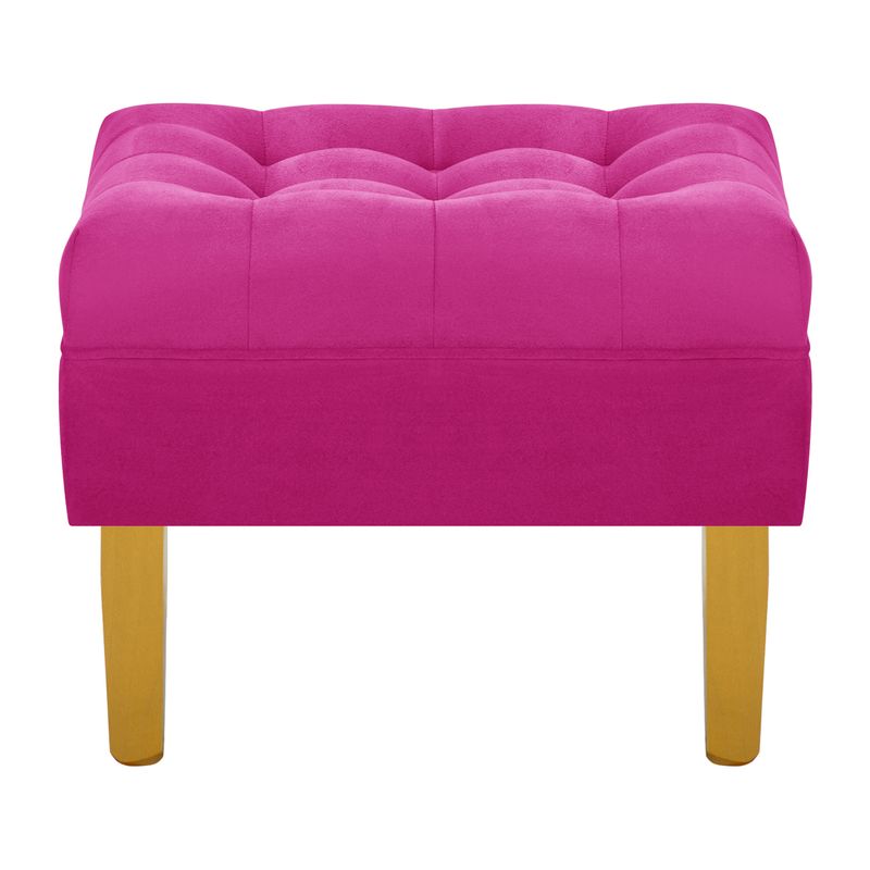 BODEVIR - Pouf Wood 1C Felpa 01 Fucsia
