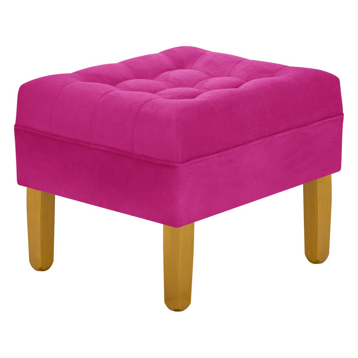 BODEVIR - Pouf Wood 1C Felpa 01 Fucsia.