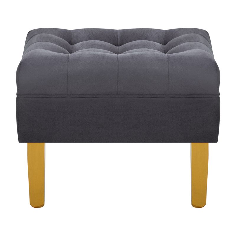 BODEVIR - Pouf Wood 1C Felpa 01 Gris
