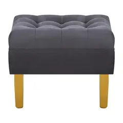 BODEVIR - Pouf Wood 1C Felpa 01 Gris