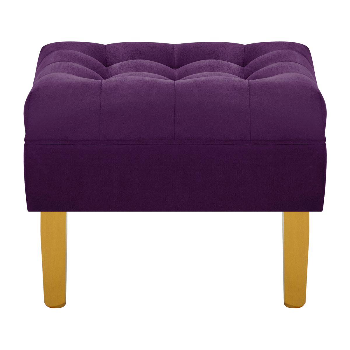 BODEVIR - Pouf Wood 1C Felpa 01 Morado
