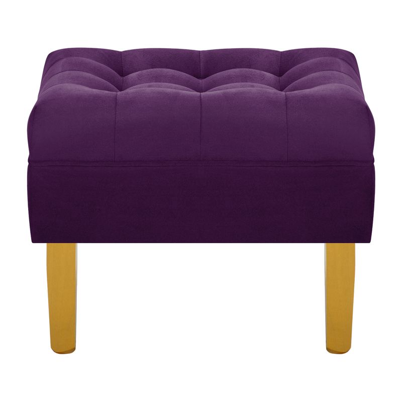 BODEVIR - Pouf Wood 1C Felpa 01 Morado