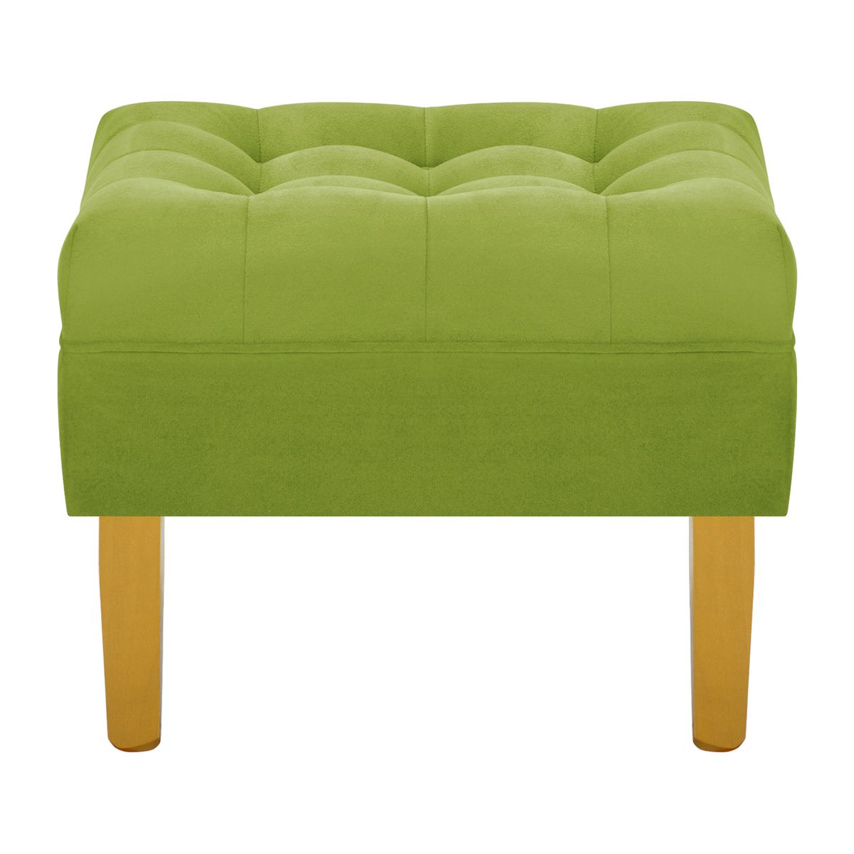 BODEVIR - Pouf Wood 1C Felpa 01 Pistacho