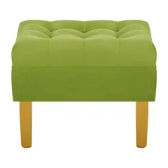 BODEVIR - Pouf Wood 1C Felpa 01 Pistacho