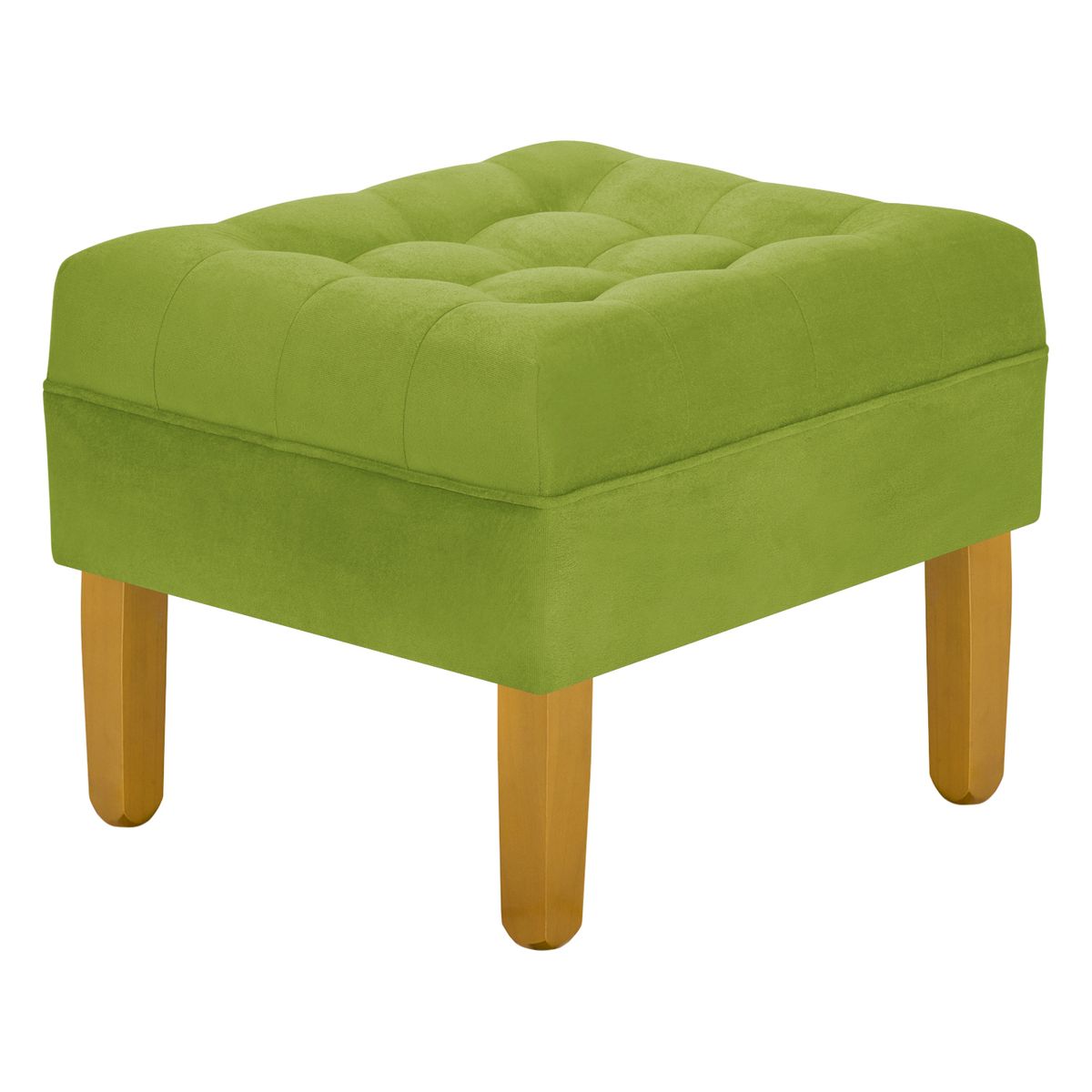 BODEVIR - Pouf Wood 1C Felpa 01 Pistacho