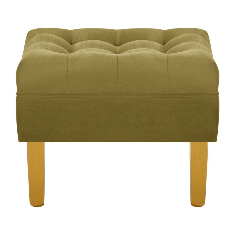 BODEVIR - Pouf Wood 1C Felpa 01 Verde Musgo