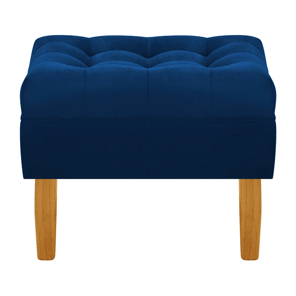 BODEVIR - Pouf Wood 1C Felpa 04 Azul Marino