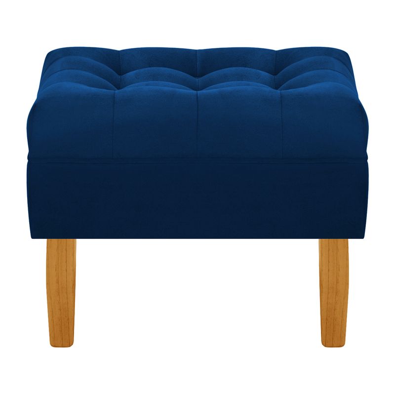 BODEVIR - Pouf Wood 1C Felpa 04 Azul Marino