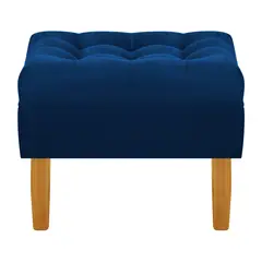 BODEVIR - Pouf Wood 1C Felpa 04 Azul Marino