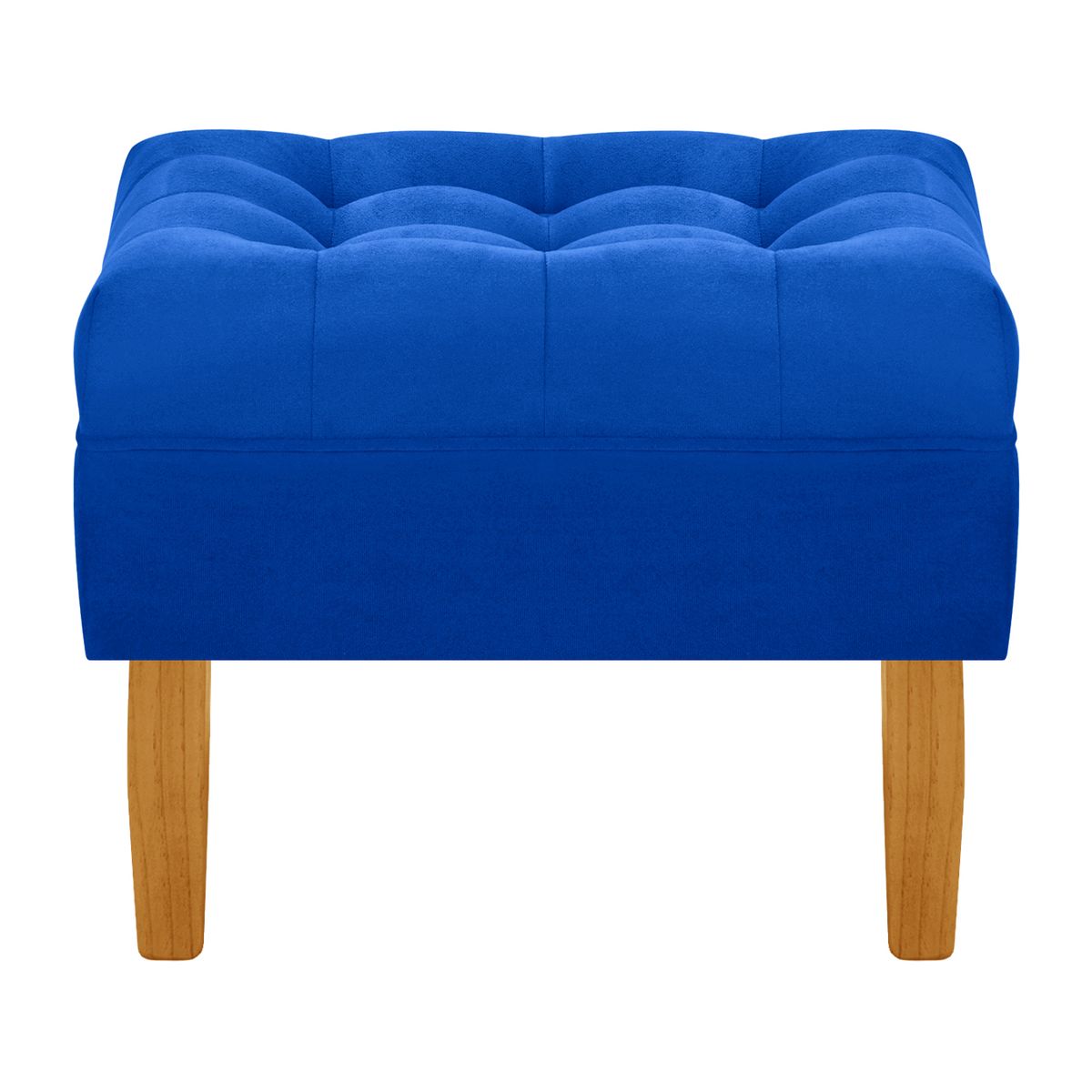 BODEVIR - Pouf Wood 1C Felpa 04 Azul Rey