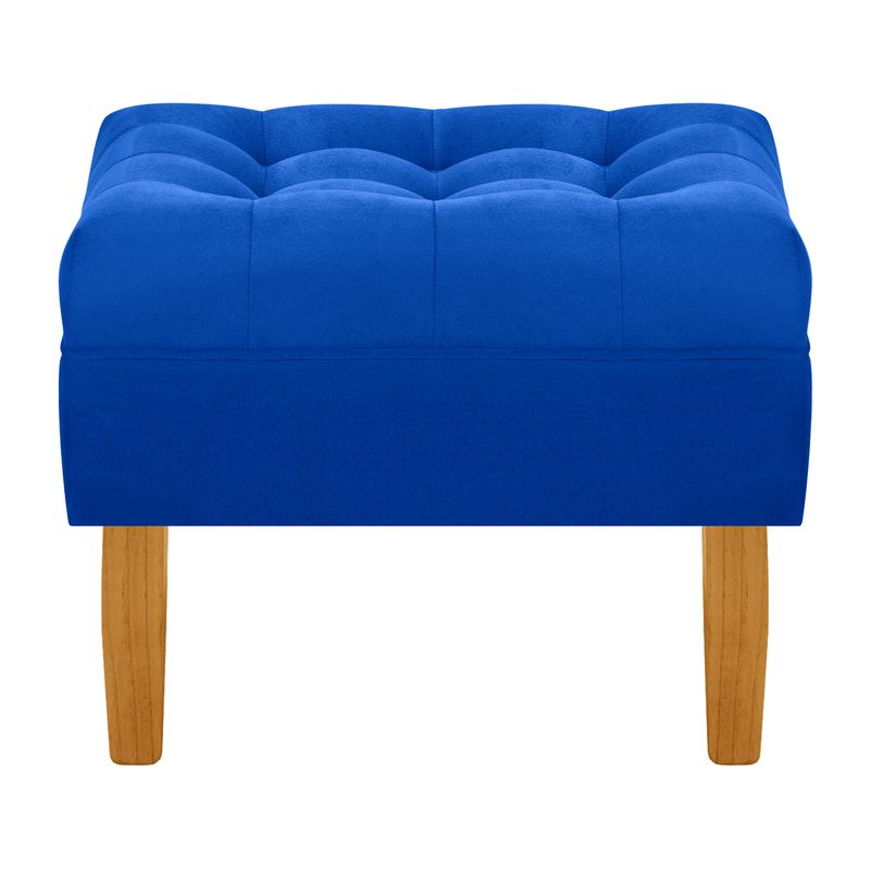 BODEVIR - Pouf Wood 1C Felpa 04 Azul Rey