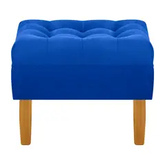 BODEVIR - Pouf Wood 1C Felpa 04 Azul Rey