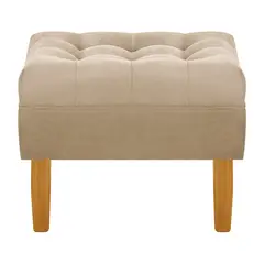 BODEVIR - Pouf Wood 1C Felpa 04 Beige