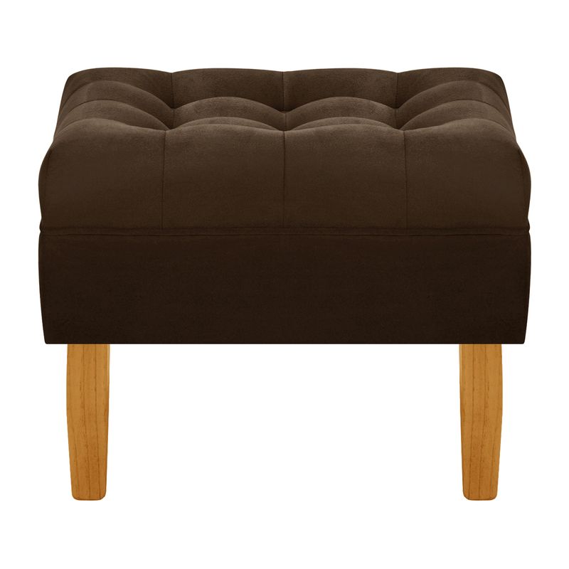 BODEVIR - Pouf Wood 1C Felpa 04 Chocolate