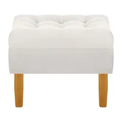 BODEVIR - Pouf Wood 1C Felpa 04 Crudo