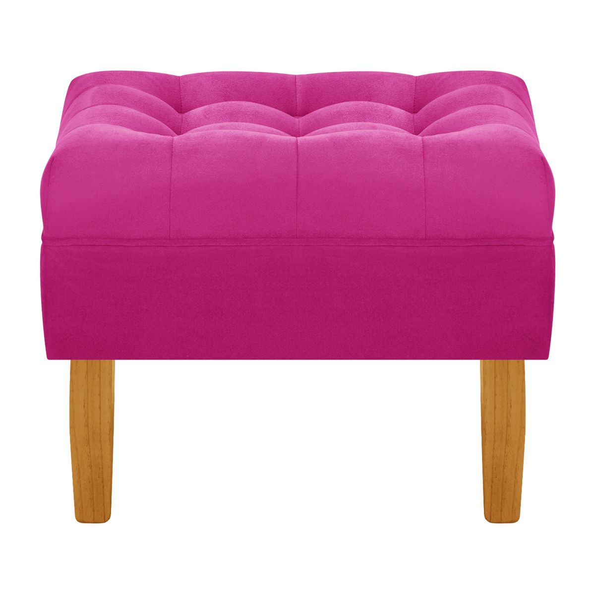 BODEVIR - Pouf Wood 1C Felpa 04 Fucsia