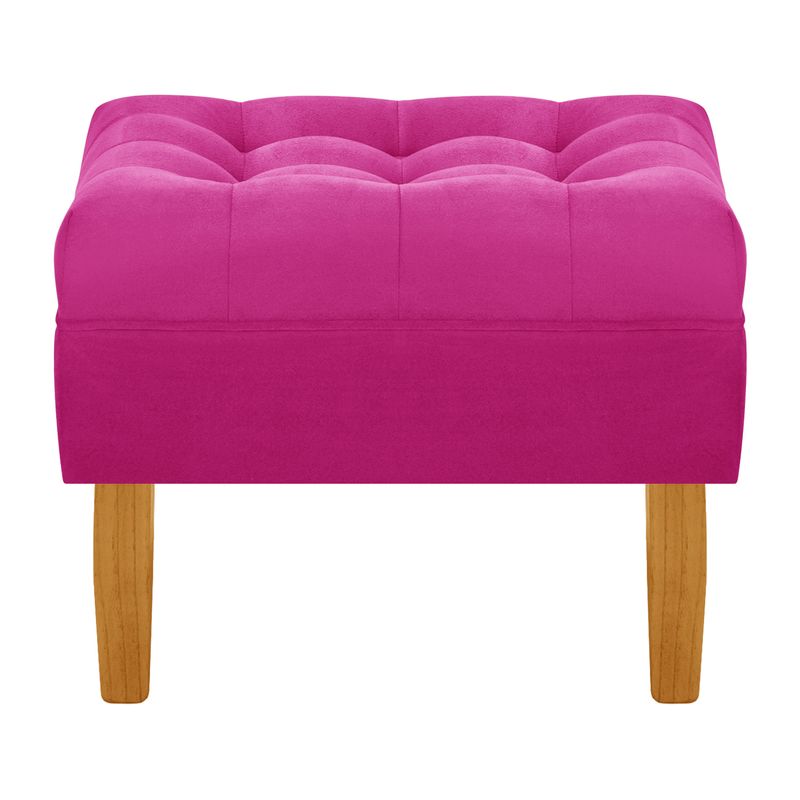 BODEVIR - Pouf Wood 1C Felpa 04 Fucsia